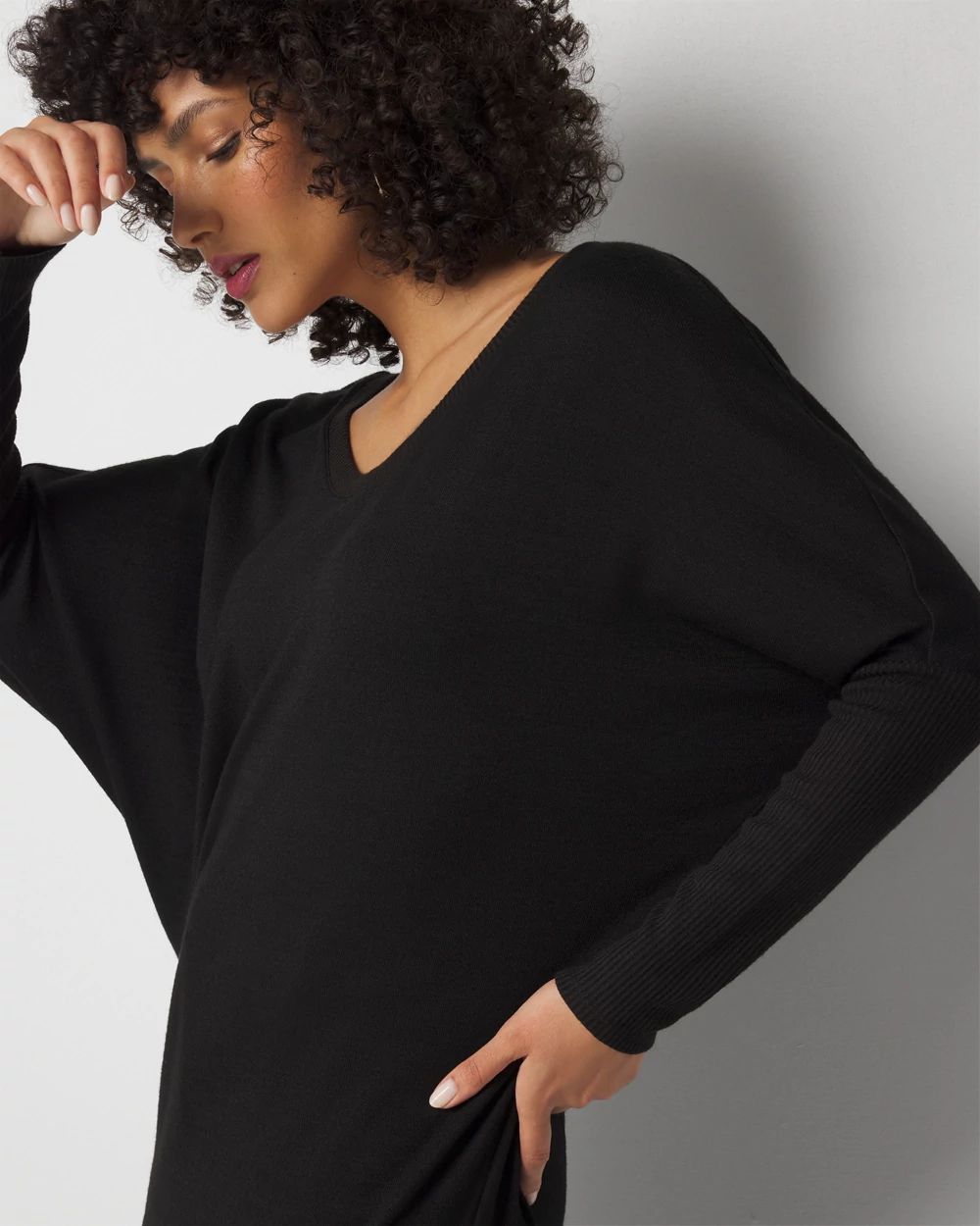 Long Sleeve Ribbed Tunic | White House Black Market